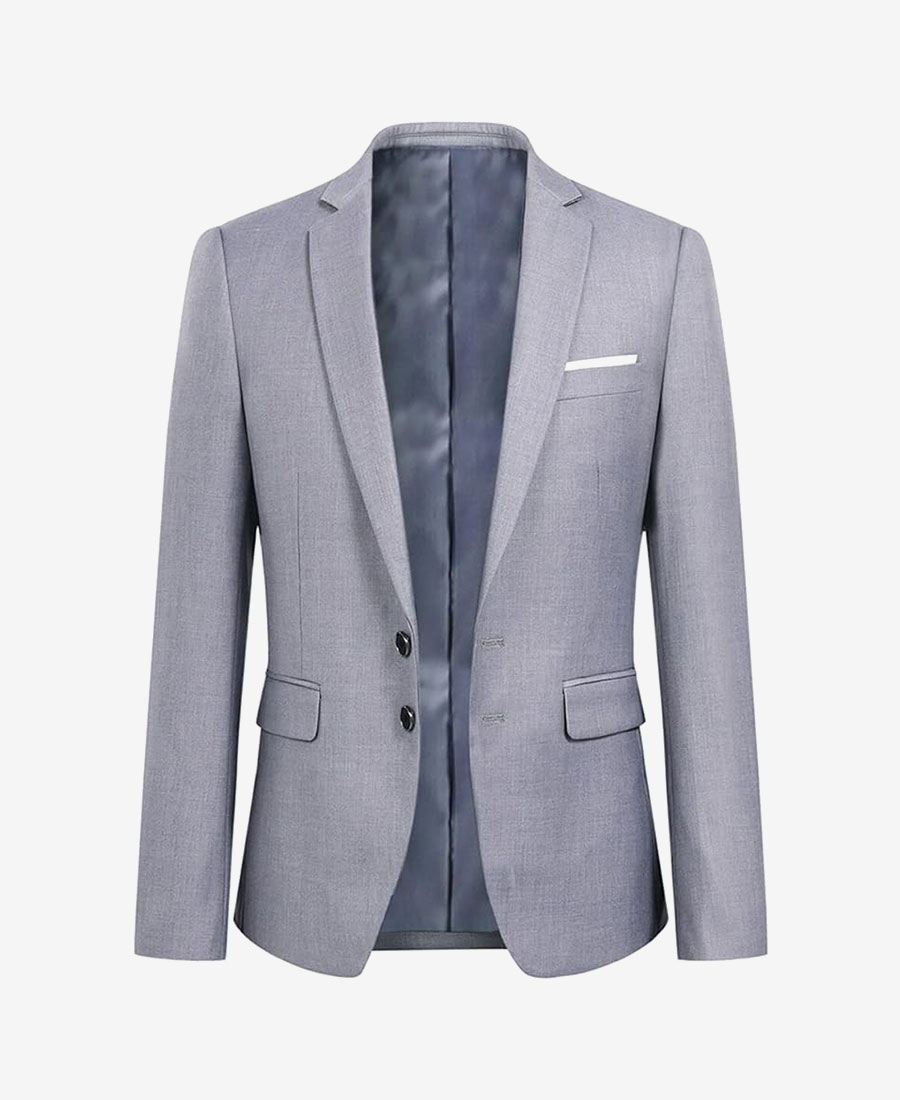 Allthemen Men's Business Blazer Solid Slim Fit Jacket