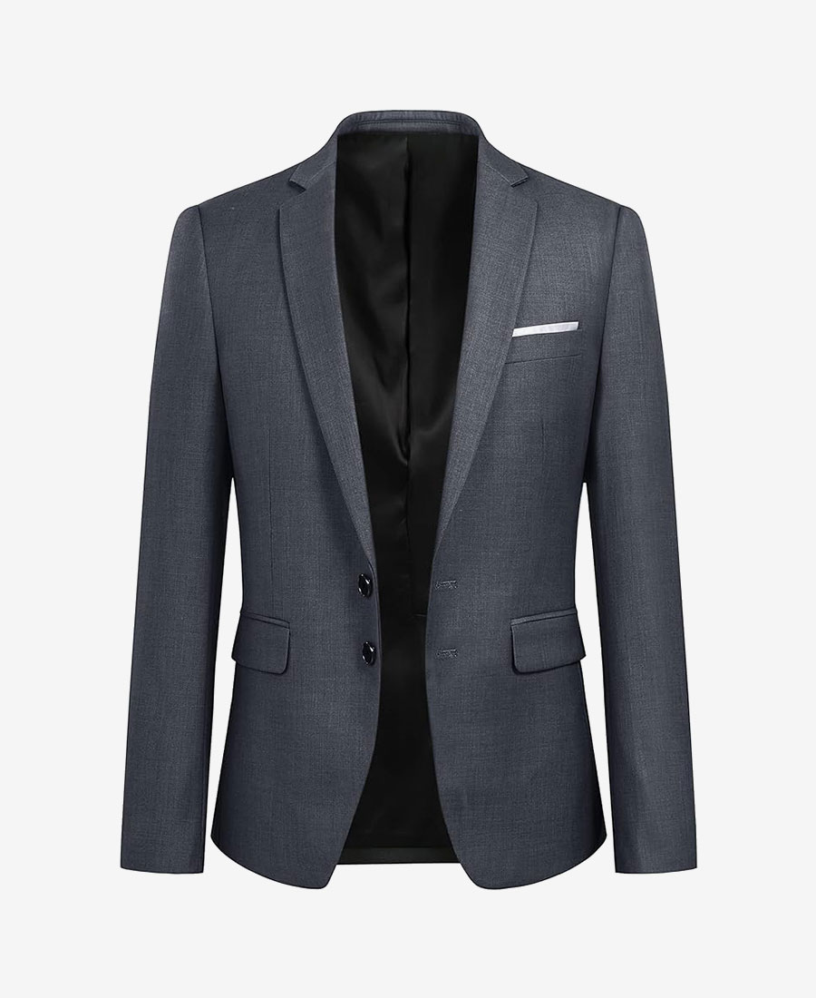 Men's Slim Fit One Button Casual Blazer Jacket
