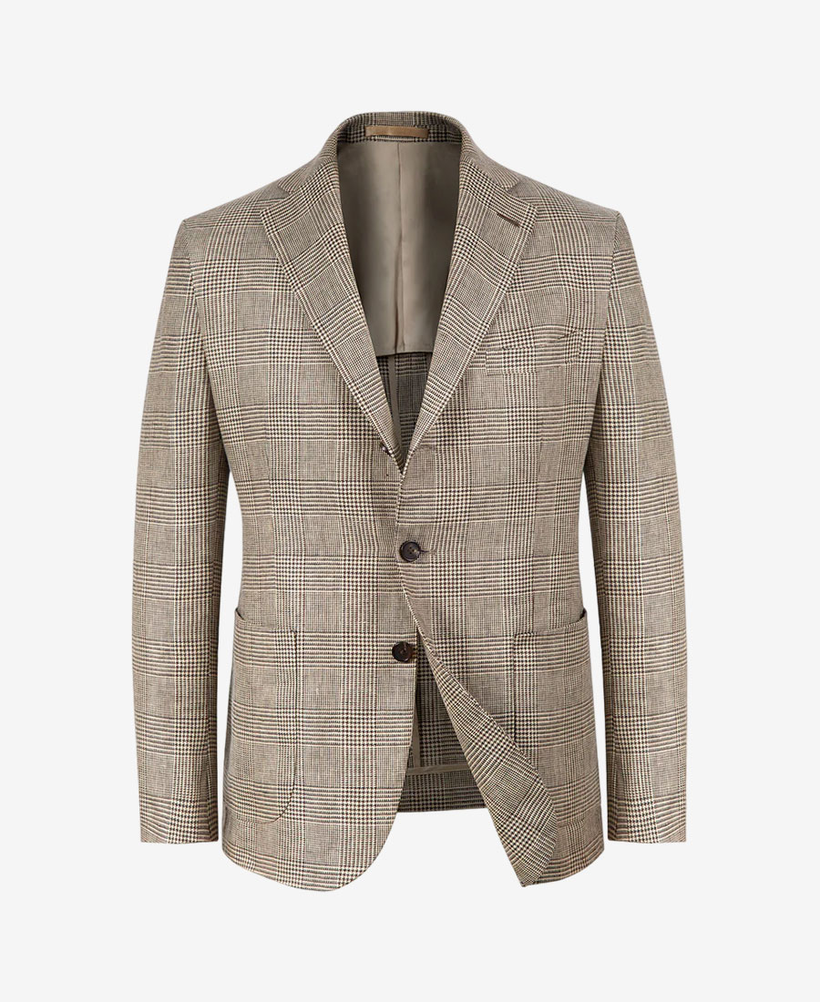 Slim Fit Jacket Prince Of Wales Check Blazer